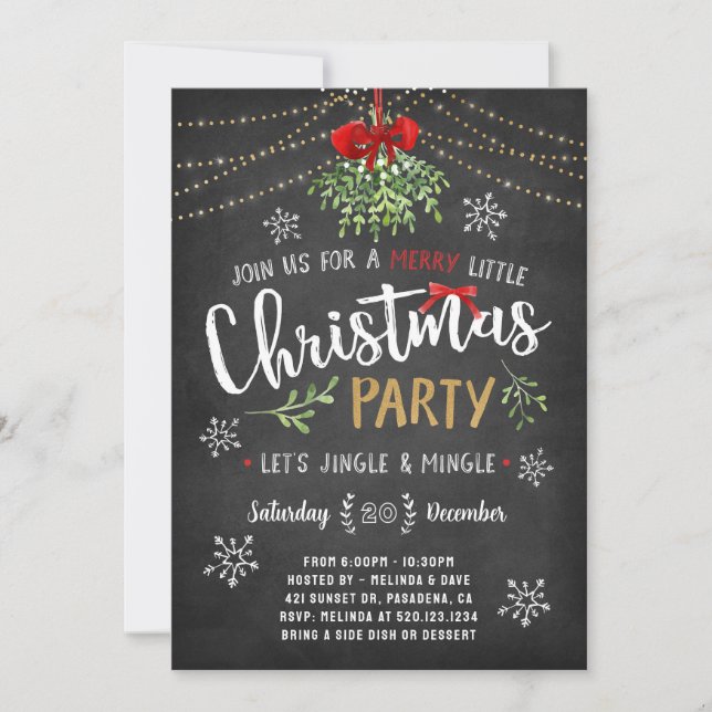 Christmas Party Event Friends Invitation (Front)