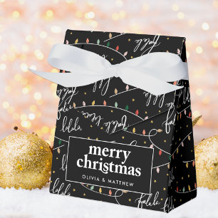 Christmas Party Fa La La Elegant Fun Pattern Favour Box