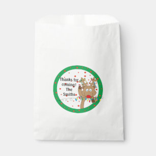Christmas Party Favour Bag. "Reindeer" Personalise Bags