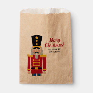 Christmas party favour bags with cute nutcracker