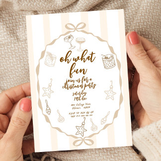 Christmas Party | Festive Cocktails and Ornaments Invitation