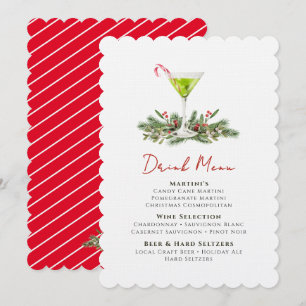 Christmas Party Festive Drinks Martini Cocktails Menu
