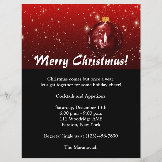 Christmas Party Flyer Invitation (Front)