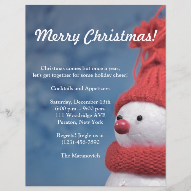Christmas Party Flyer Invitation (Front)