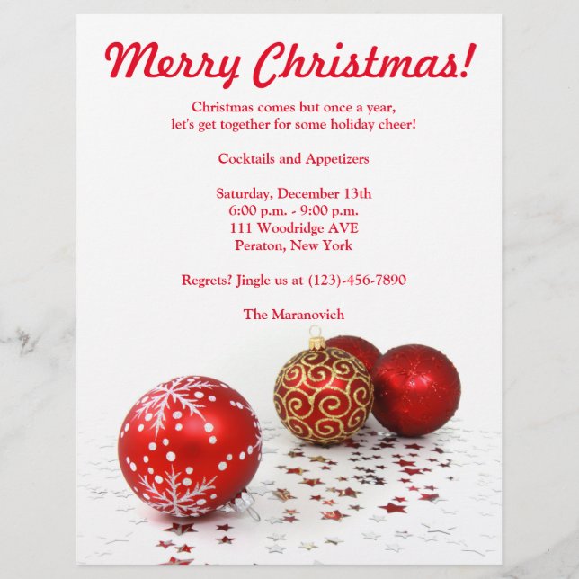 Christmas Party Flyer Invitation (Front)