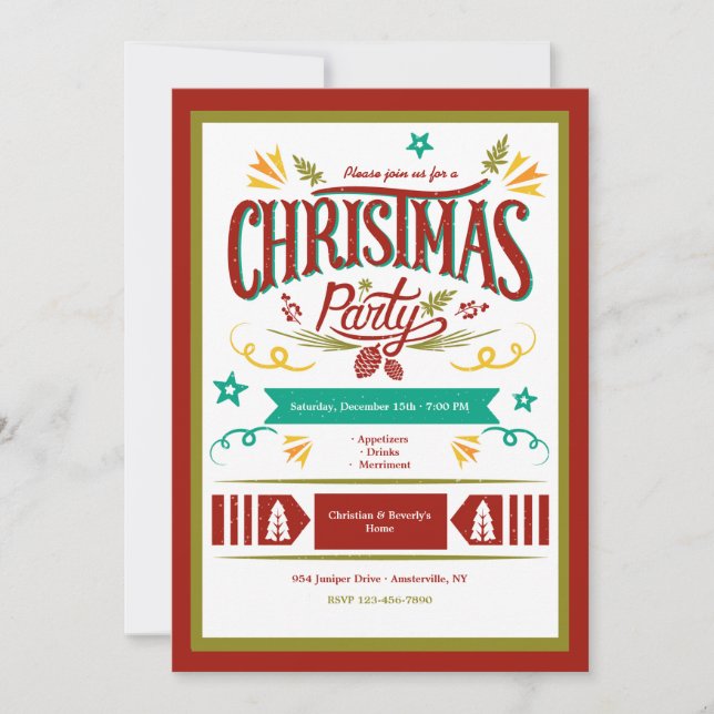 Christmas Party Frame Invitation (Front)
