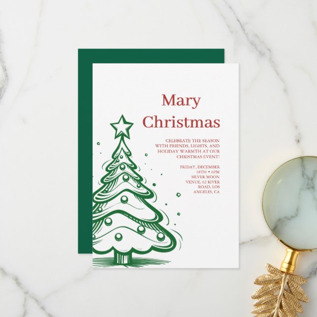 Christmas Party Friends Invitation (Front/Back In Situ)
