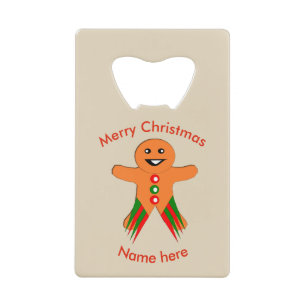 Christmas Party Gingerbread Man Bottle Opener
