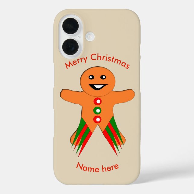 Christmas Party Gingerbread Man Case-Mate iPhone Case (Back)