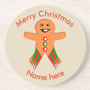Christmas Party Gingerbread Man Coasters