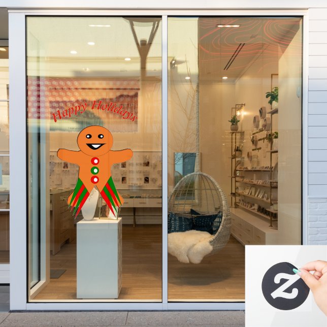 Christmas Party Gingerbread Man Custom (Store Window)