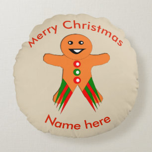 Christmas Party Gingerbread Man Pillow