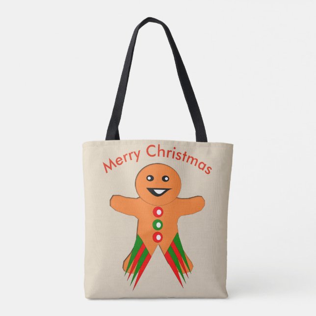 Christmas Party Gingerbread Man Tote Bag (Back)