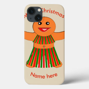 Christmas Party Gingerbread Woman iPhone 13 Case
