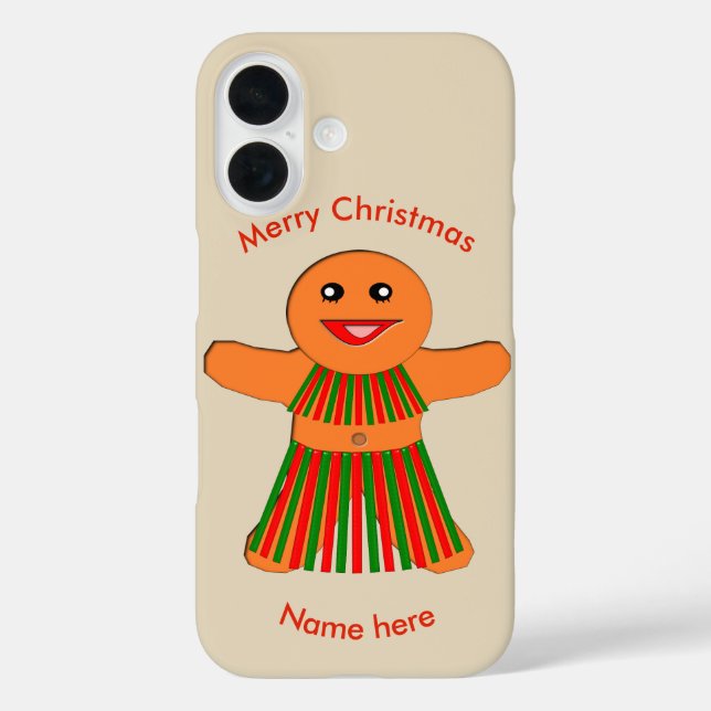 Christmas Party Gingerbread Woman Case-Mate iPhone Case (Back)