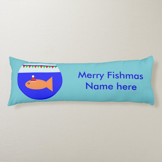Christmas Party Goldfish Body Pillow (Front)