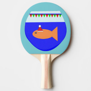 Christmas Party Goldfish Custom Ping Pong Paddle