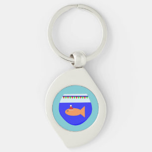 Christmas Party Goldfish Key Ring