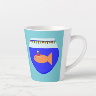 Christmas Party Goldfish Latte Mug