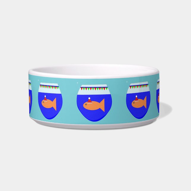 Christmas Party Goldfish Pet Bowl (Front)