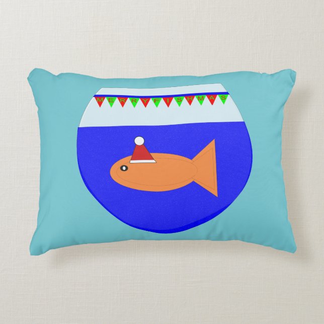 Christmas Party Goldfish Pillow (Front)