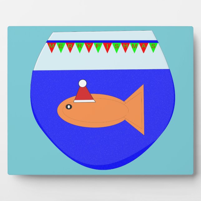 Christmas Party Goldfish Plaque (Front)