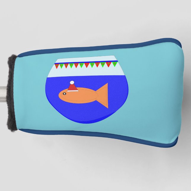 Christmas Party Goldfish Putter Cover (Front)
