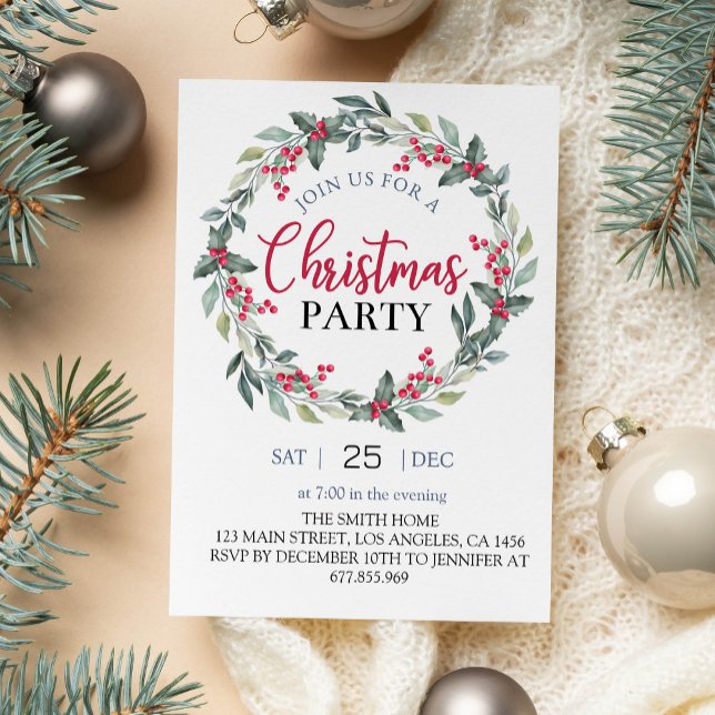 Christmas Party Green and Red Invitation (Creator Uploaded)