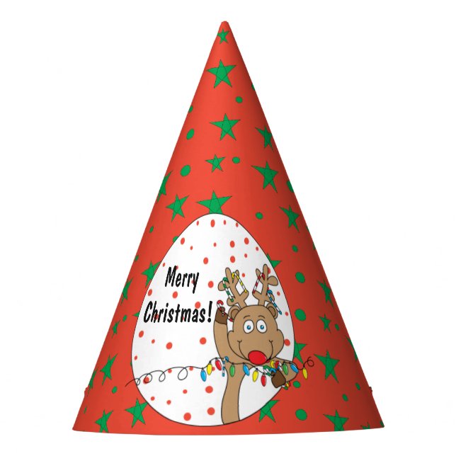 Christmas Party Hat "Reindeer" (Front)