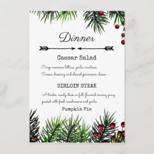 Christmas party holiday simple menu