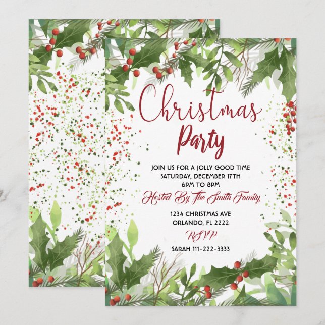 Christmas Party Invitation (Front/Back)