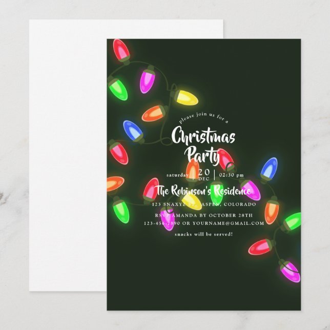 Christmas Party Invitation (Front/Back)