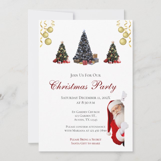  Christmas Party Invitation (Front)