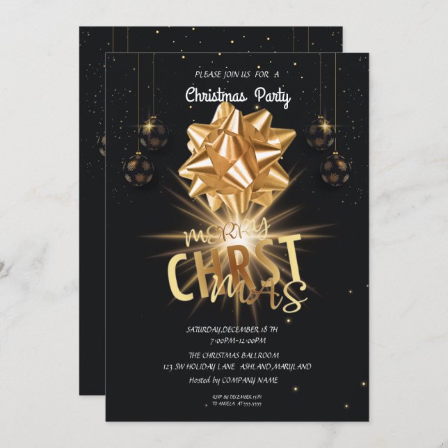 Christmas party invitation (Front/Back)