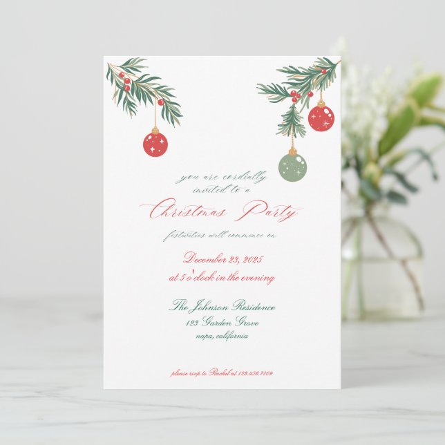 Christmas Party Invitation (Standing Front)