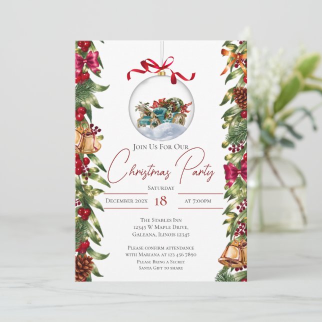  Christmas Party Invitation (Standing Front)