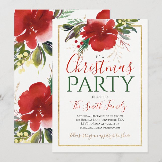 Christmas Party Invitation (Front/Back)