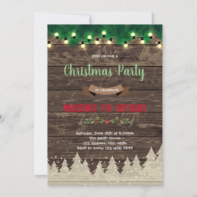 Christmas party invitation (Front)