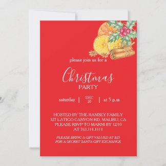 Christmas Party Invitation Card