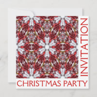Christmas Party Invitation Card - Blank Back