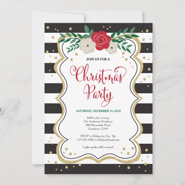 Christmas Party Invitation, Christmas Party Invite (Front)