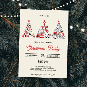 Christmas Party Invitation Christmas Trees