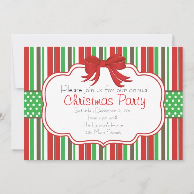 Christmas Party Invitation - Cookie Exchange - Orn (Front)