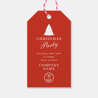 Christmas Party Invitation Corporate Business Logo Gift Tags