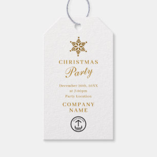 Christmas Party Invitation Corporate Business Logo Gift Tags
