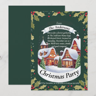 Christmas Party Invitation Cute Festive