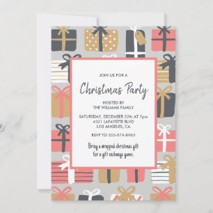 Christmas Party  invitation Cute Gifts 