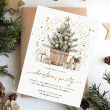 Christmas Party Invitation | Elegant Potted Christ