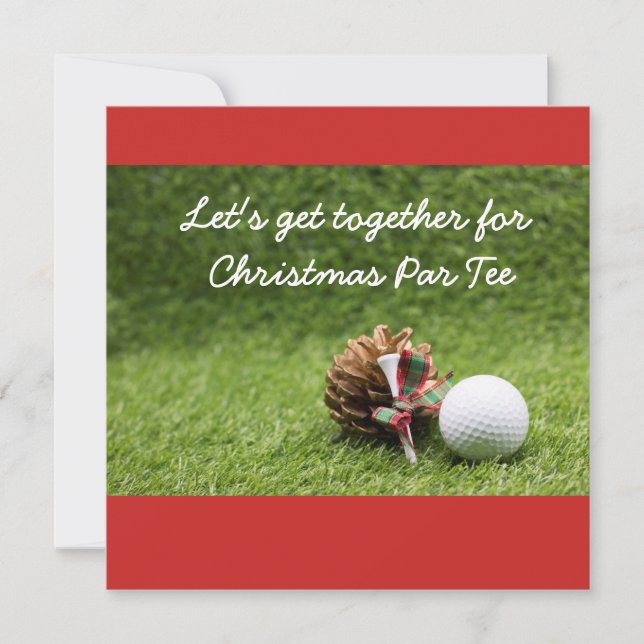 Christmas Party Invitation golfer (Front)
