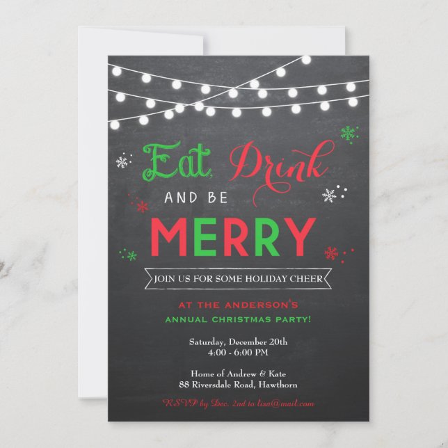 Christmas Party Invitation / Holiday Invitation (Front)
